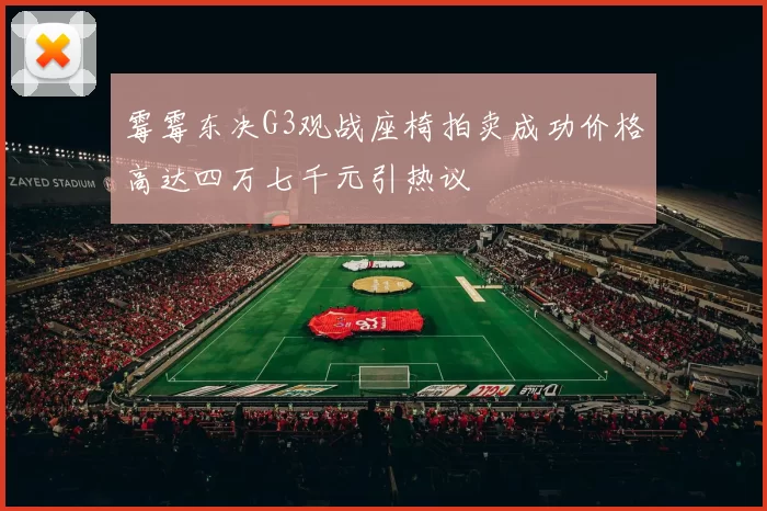 霉霉东决G3观战座椅拍卖成功价格高达四万七千元引热议